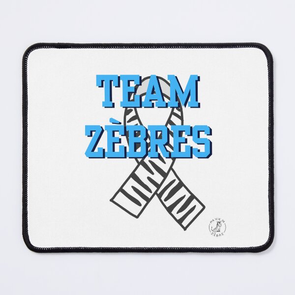 Item preview, Team Blue Zebras with centered ribbon designed and sold by maviedezebre.