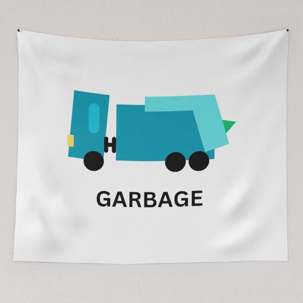 Item preview, garbage truck blue theme v2 designed and sold by fishpressink.