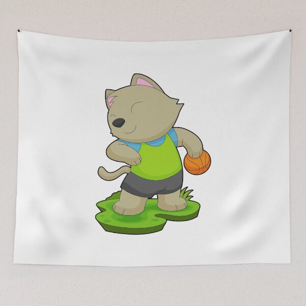 Item preview, Cat Basketball player Basketball designed and sold by Snabdesign84.