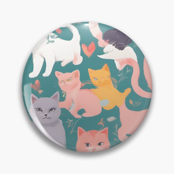 Item preview, El mundo abstracto de los gatitos pastel con flores designed and sold by DesignJhoce.
