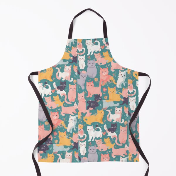 Item preview, The abstract world of pastel kittens with flowers designed and sold by DesignJhoce.