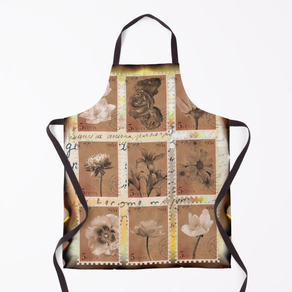 Item preview, Vintage Floral Burned Postage Stamps, postmarks designed and sold by Eternity Eventually.