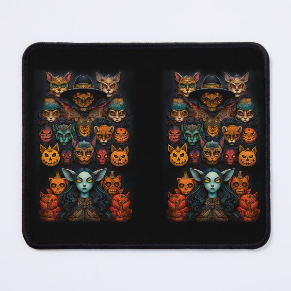 Item preview, halloween masks, elves. skulls, Ghost, black cats, PUMPKINS, HALLOWEEN, spider, cat, scary house, scary forest, Scarecrow designed and sold by PRYMULLART.