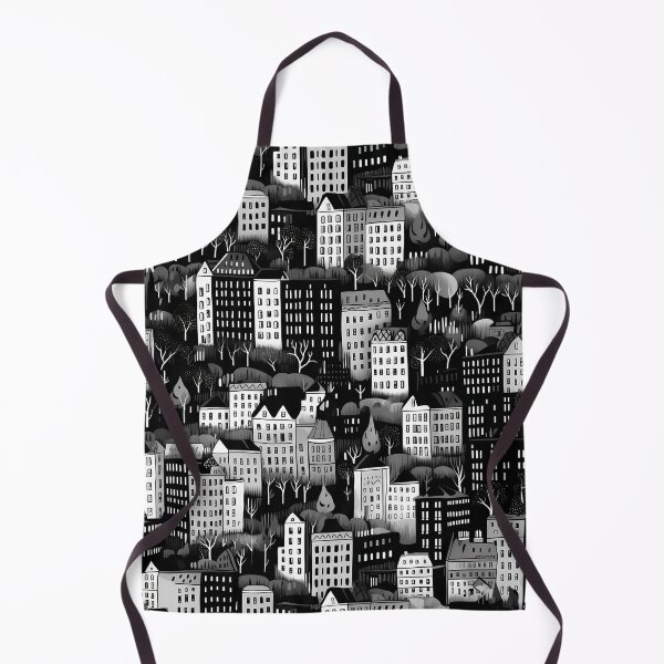 Item preview, City Landscape, Black and White, Seamless Pattern designed and sold by patternicco.