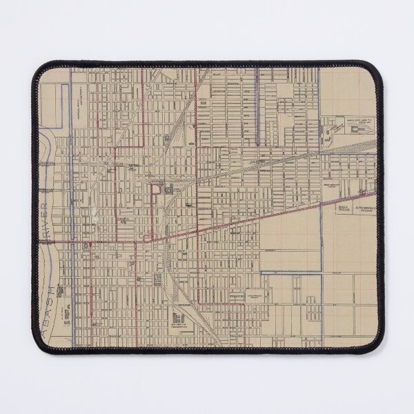 Item preview, Vintage Map of Terre Haute Indiana (1907) designed and sold by BravuraMedia.