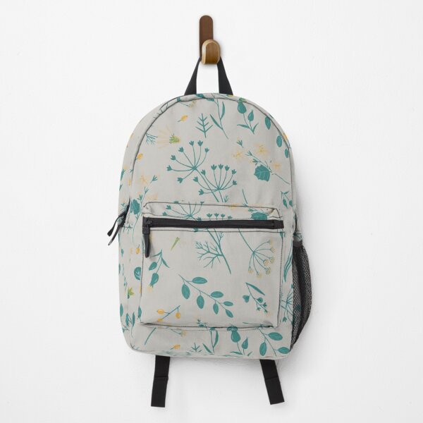 Item preview, medium teal color and yellow floral pattern with wildflowers on a light grey background. shabby chic style designed and sold by fowons.