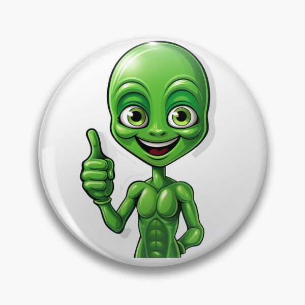 Item preview, Green alien thumbs up designed and sold by AllDayKawaii.