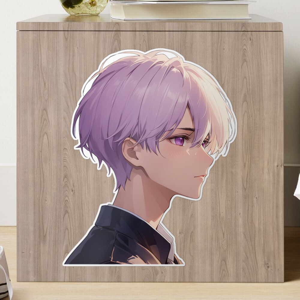 So Cool Anime Boy, Man With Purple Hair 