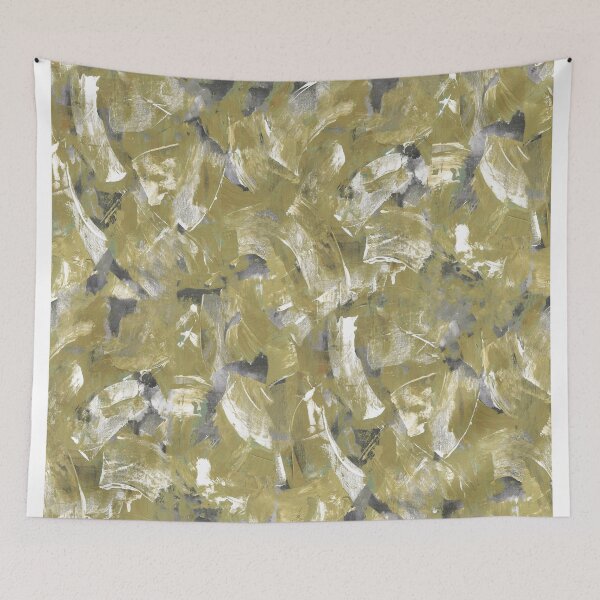 Item preview, Brush texture painting	yellow designed and sold by Alessandro Remo Mazzoni Remotextiles.