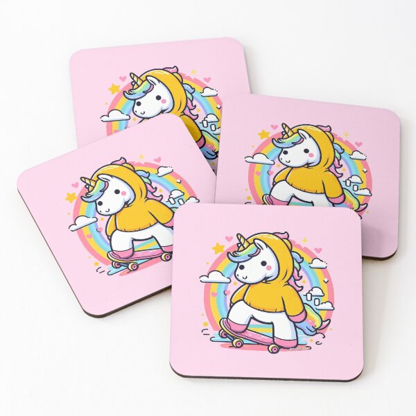 Item preview, Rainbow Unicorn Skateboarding designed and sold by FunnehGacha.