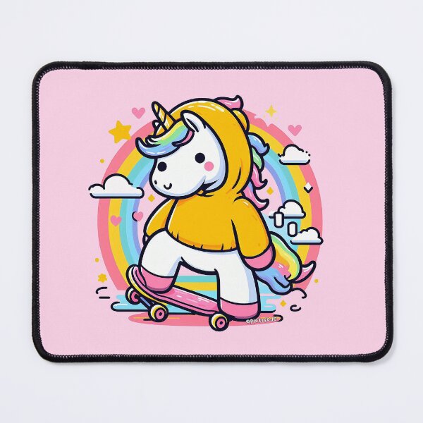 Item preview, Rainbow Unicorn Skateboarding designed and sold by FunnehGacha.
