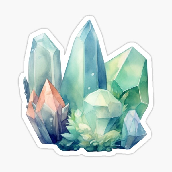 Watercolor Crystal Sticker Set Crystal Stickers Sticker for Sale