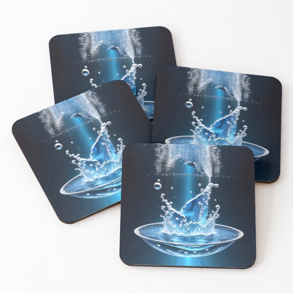 Item preview, Water splash in a bowl representing life force and vibrant energy in the style of futuristic glamourous art designed and sold by AI-Only Creations.