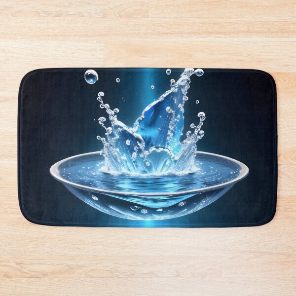 Item preview, Water splash in a bowl representing life force and vibrant energy in the style of futuristic glamourous art designed and sold by AI-Only Creations.