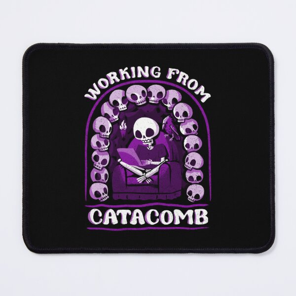 Item preview, Working From Catacomb Funny Working from Home skeleton designed and sold by abowersock.