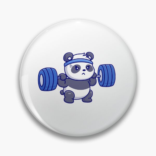 Item preview, Panda doing weightlifting | Sporty Animals designed and sold by TheArtAlchemy.
