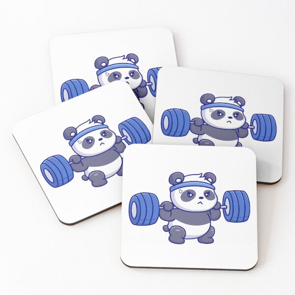 Item preview, Panda doing weightlifting | Sporty Animals designed and sold by TheArtAlchemy.