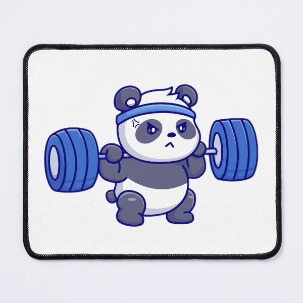 Item preview, Panda doing weightlifting | Sporty Animals designed and sold by TheArtAlchemy.