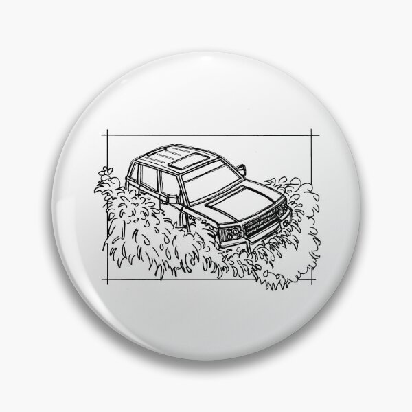 Artikelvorschau, Cartoon eines 4x4, der durch das Wasser planscht entworfen und verkauft von DrawnToColour.