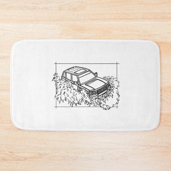 Item preview, Cartoon of a 4x4 splashing through the water designed and sold by DrawnToColour.