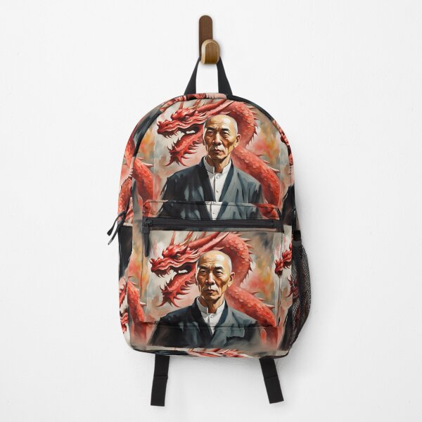 Item preview, Grandmaster Yip Man Wing Chun Portrait with Red Dragon designed and sold by Ameiva-Apparel.