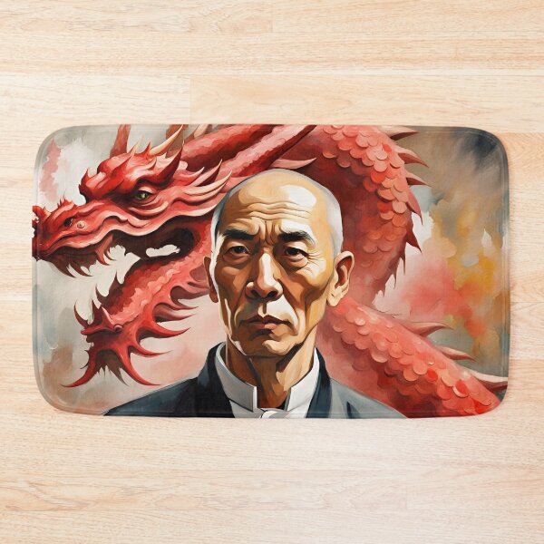 Item preview, Grandmaster Yip Man Wing Chun Portrait with Red Dragon designed and sold by Ameiva-Apparel.