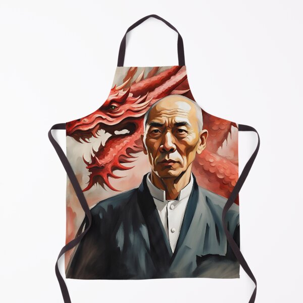 Item preview, Grandmaster Yip Man Wing Chun Portrait with Red Dragon designed and sold by Ameiva-Apparel.