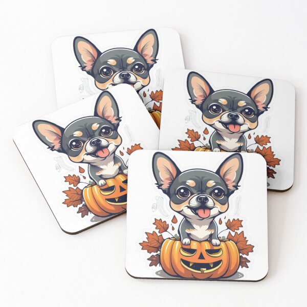 Item preview, Cute Chihuahua on Pumpkin Sticker designed and sold by Virginiia89.