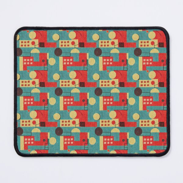 Item preview, Retro pattern No. 27 - Red buildings and orbs designed and sold by TalkingHerds.