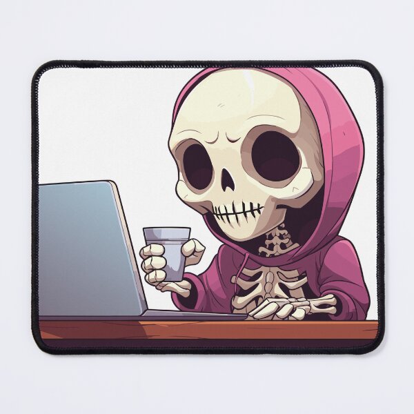Item preview, Kawaii Coding Programmer Skeleton Software Dev designed and sold by skullcap-prints.