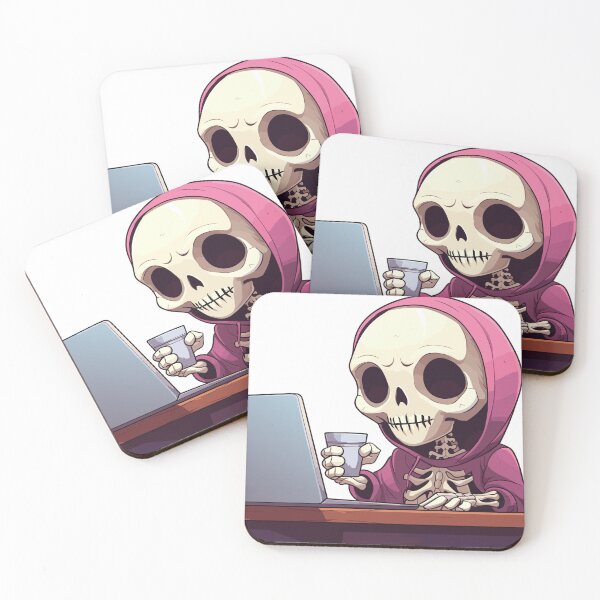 Artikelvorschau, Kawaii Coding Programmer Skeleton Software Dev entworfen und verkauft von skullcap-prints.