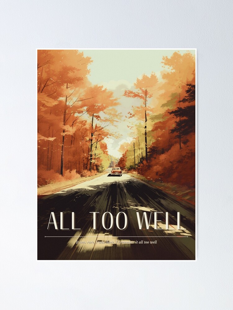all too well taylor swift poster, sticker Poster for Sale by Daylight Co  Creatives