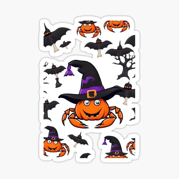 Halloween Crab Stickers for Sale