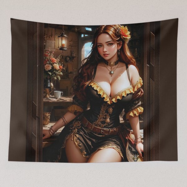 Item preview, The Lady Chara Britaenia Beautiful AI Concept Art Portrait by Xzendor7 designed and sold by Xzendor7 Digital Art Creations.