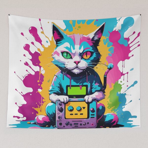 Item preview, Digital Whiskers: The Technicolor Cat. designed and sold by javaoverride.