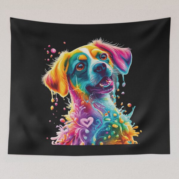 Item preview,  Unique multicolored dog designed and sold by LuckyFamily.