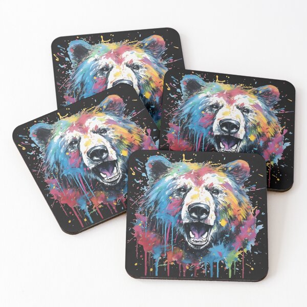 Item preview, Stylish bear abstract colorful designed and sold by Andrea-Design.