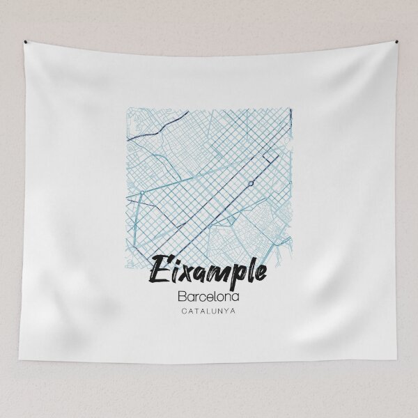 Item preview, Eixample, Barcelona, Catalunya, Spain, typography on map designed and sold by crispy-prints.