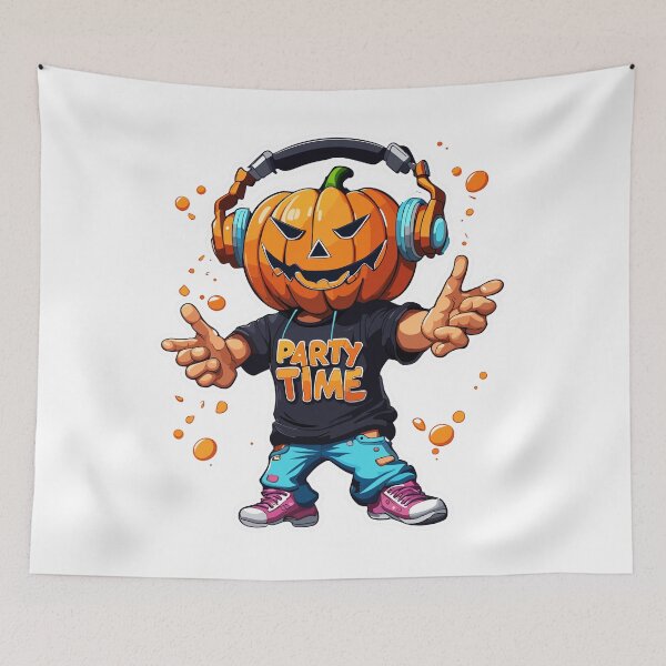 Item preview, Halloween Jack-o'-Lantern Pumpkin Face Party Time designed and sold by GENESIS-POD.