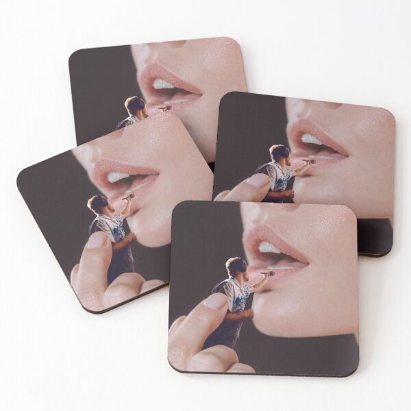 Item preview, Dreamy Surreal Art Print 'Touch Up': House Painter's Brush Brings Color to Giantess Lips designed and sold by GollyWillikers.