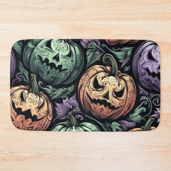 Item preview, Scary Pumpkins Creepy Jack O Lanterns Halloween Intricate Carved Pumpkin Filigree designed and sold by CoffeeIsATrip.