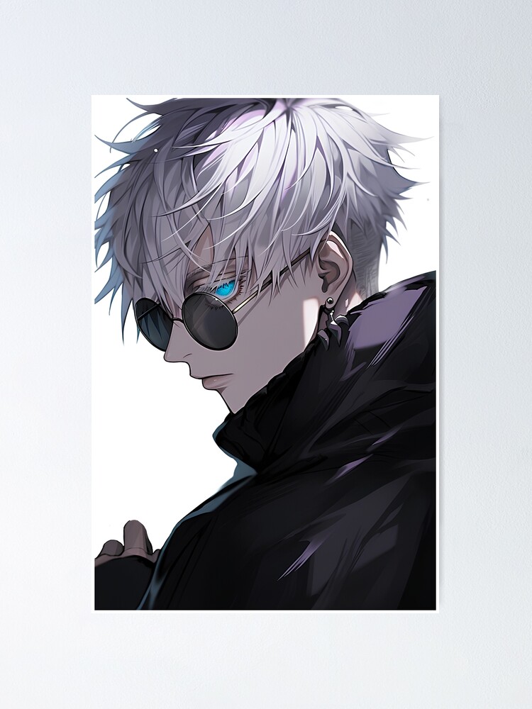 Gojo Satoru with glasses and blue eyes | Poster