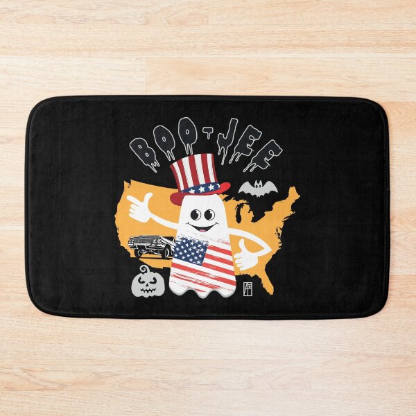 Item preview, BOO JEE Ghost - GHOST with American flag - cute Halloween designed and sold by ArtProjectShop.