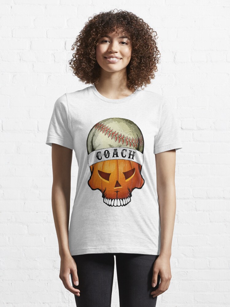 Baseball Coach Skull Pumpkin Halloween Men Women Halloween