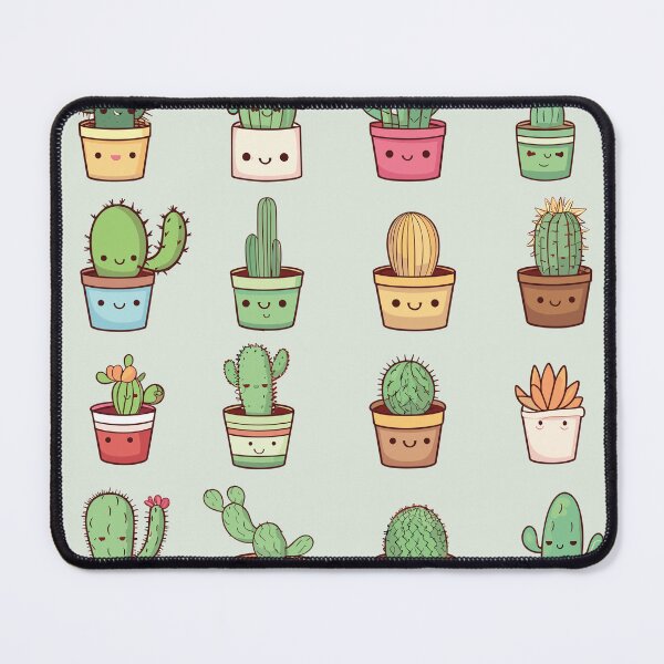 Item preview, Kawaii Cacti Desert Plants Succulent Group designed and sold by skullcap-prints.