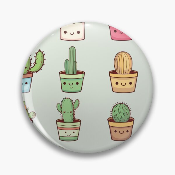 Item preview, Kawaii Cacti Desert Plants Succulent Group designed and sold by skullcap-prints.