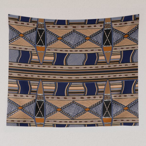 Item preview, African Tribal Shields - Rust Black Navy Tan designed and sold by Esprit-Mystique.