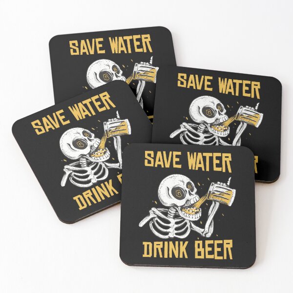Item preview, Save water Drink beer, Funny Skeleton designed and sold by HandicraftArt.