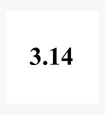 3.14, pi Photographic Print