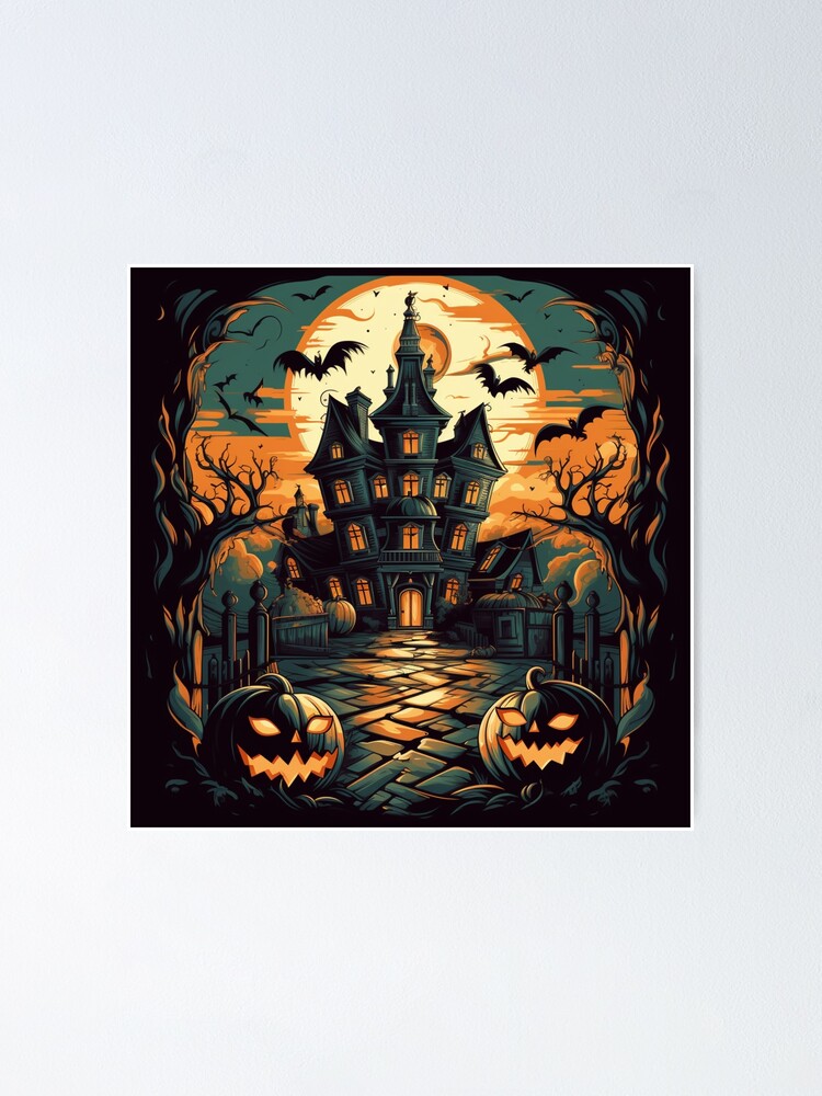 Thumbnail 2 of 3, Poster, Halloween City designed and sold by Riverside-Moon.